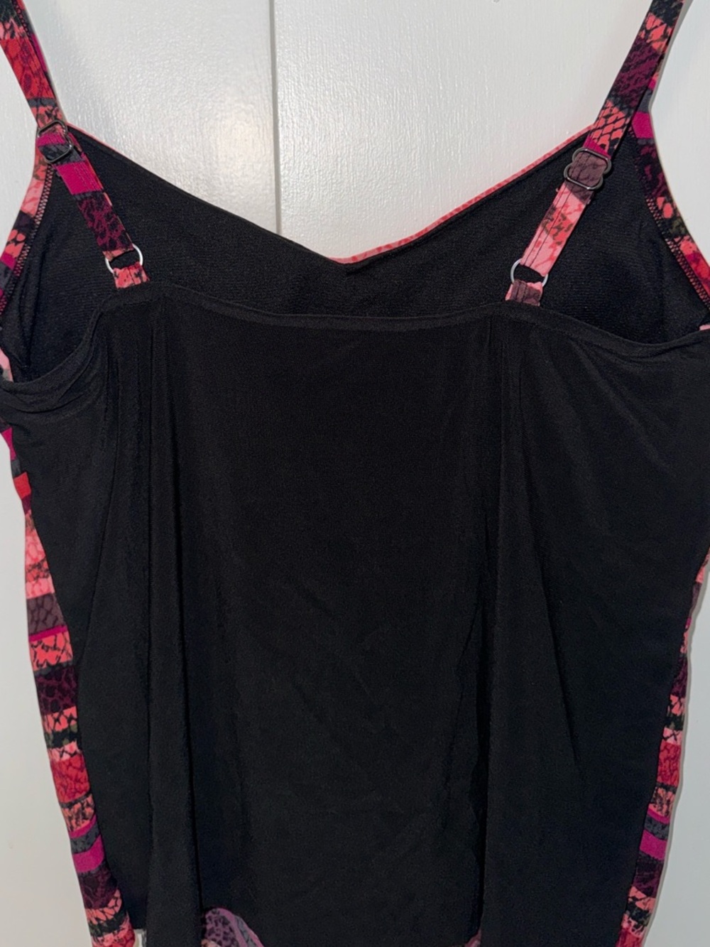 AQUA GREEN Tankini Top Swim Top Pink Chevron Print Women’s Small S - Picture 5 of 8